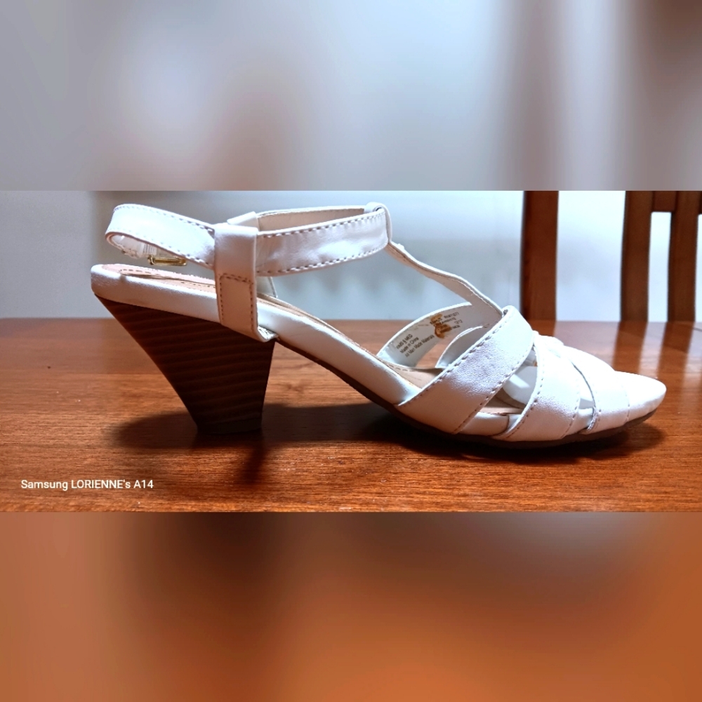 Elegant White Strappy Heels